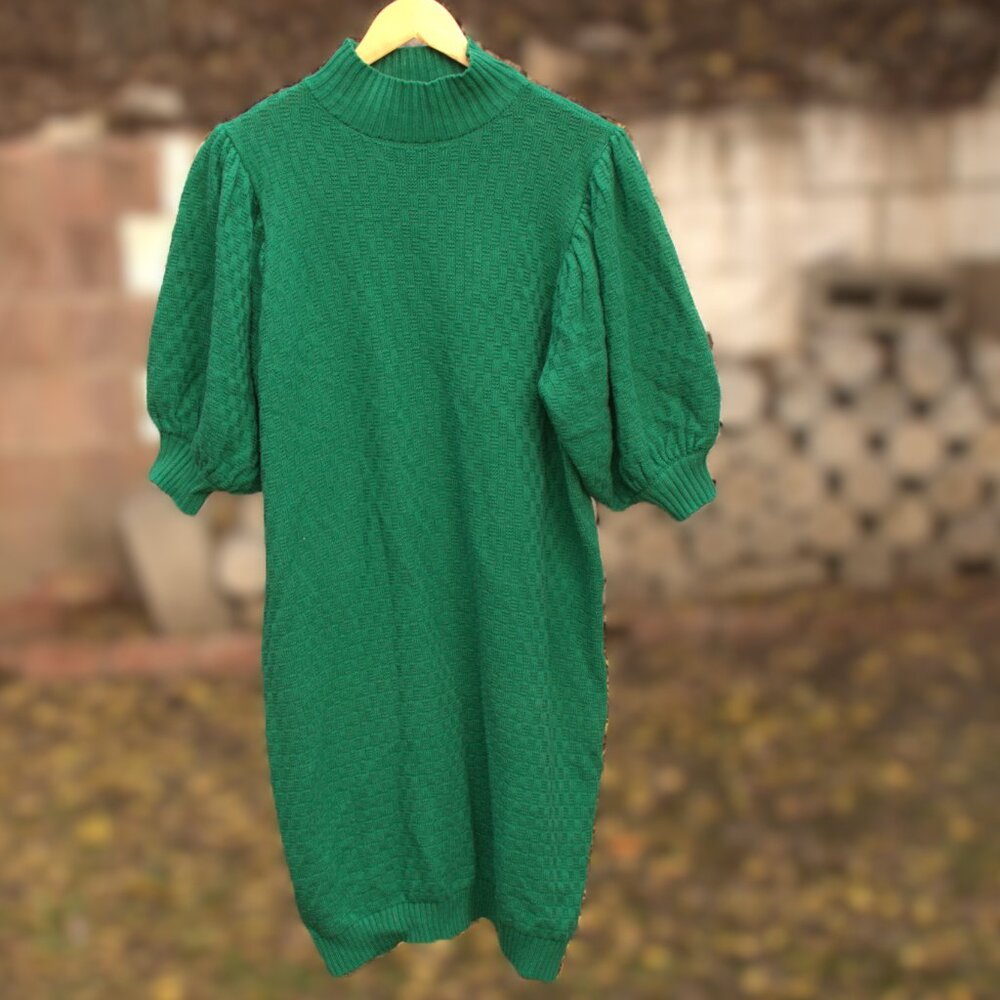 Elloquii Emerald Green Sweater Dress 14/16